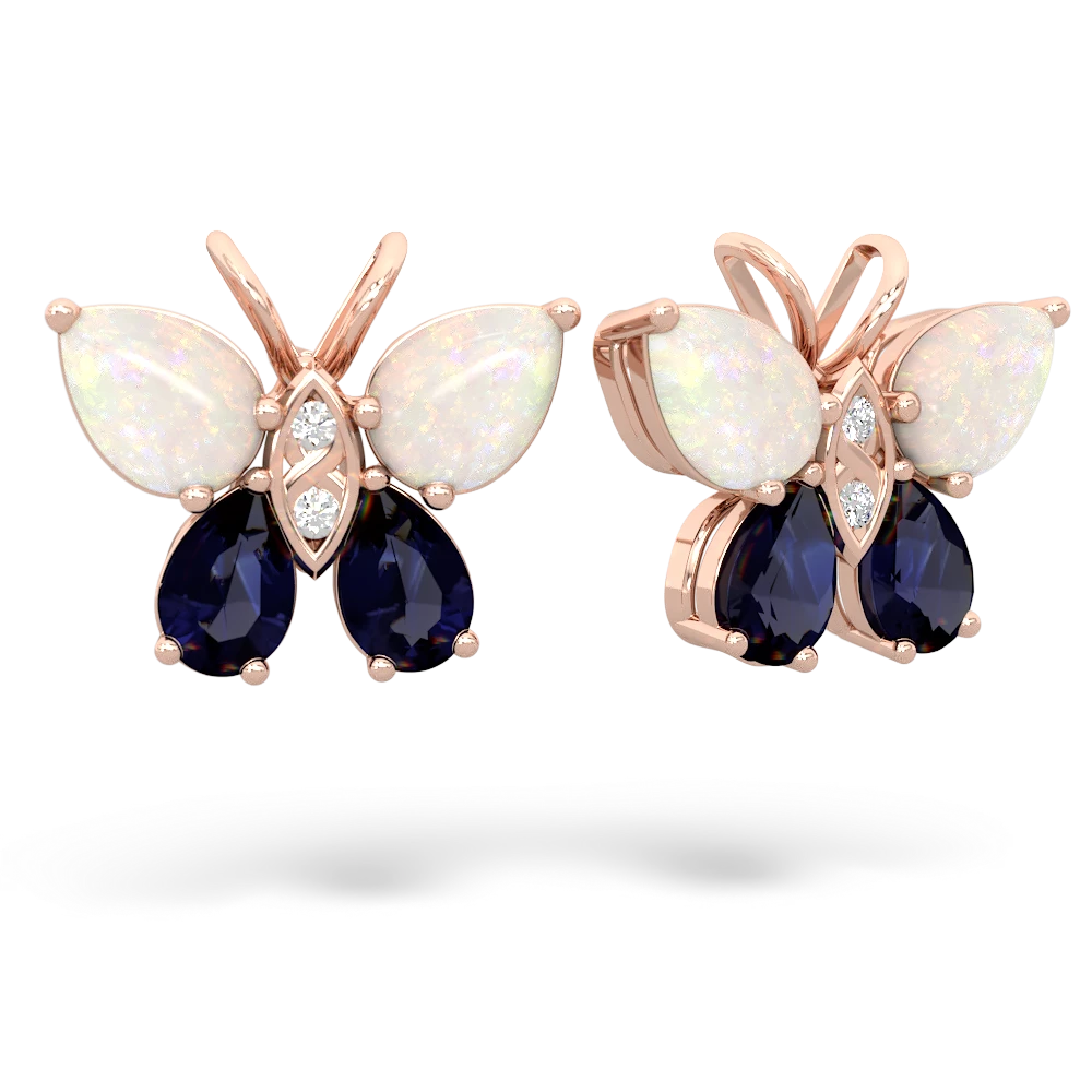 Opal Butterfly 14K Rose Gold earrings E2215