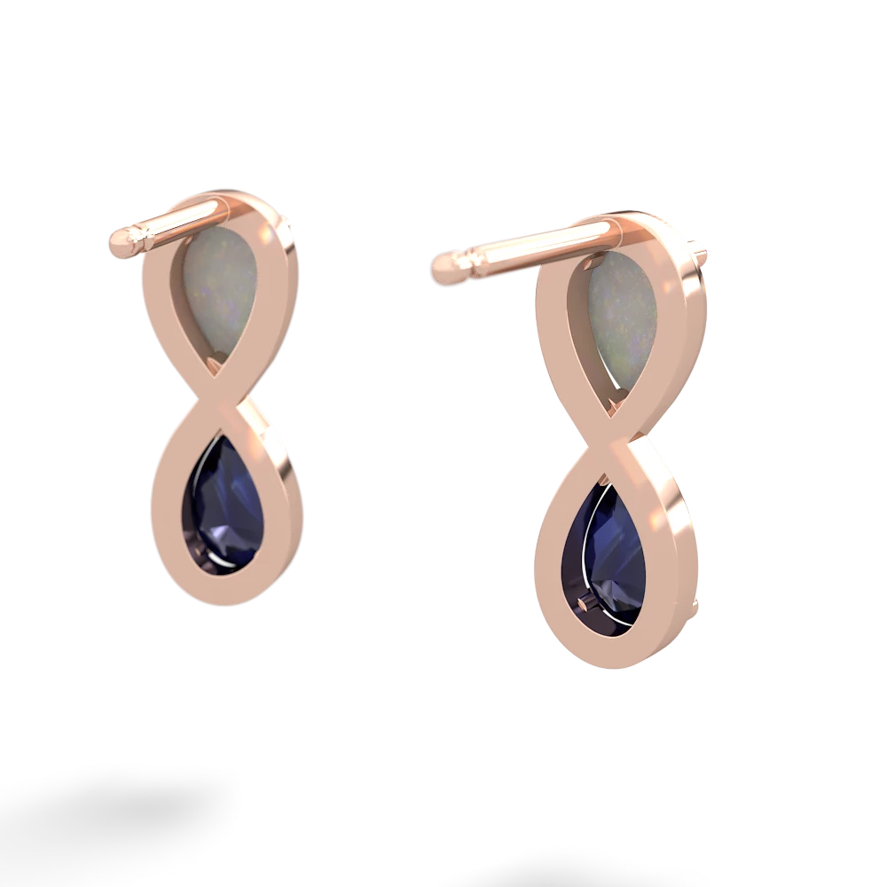 Opal Infinity 14K Rose Gold earrings E5050