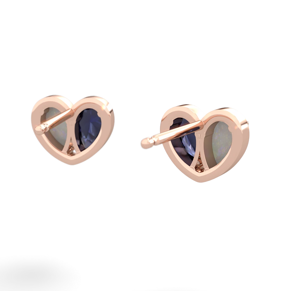 Opal 'Our Heart' 14K Rose Gold earrings E5072