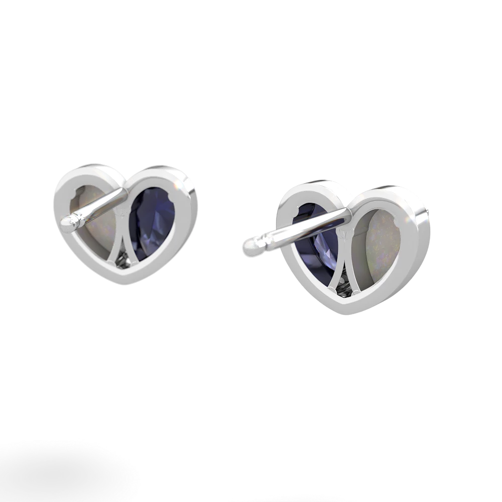 Opal 'Our Heart' 14K White Gold earrings E5072