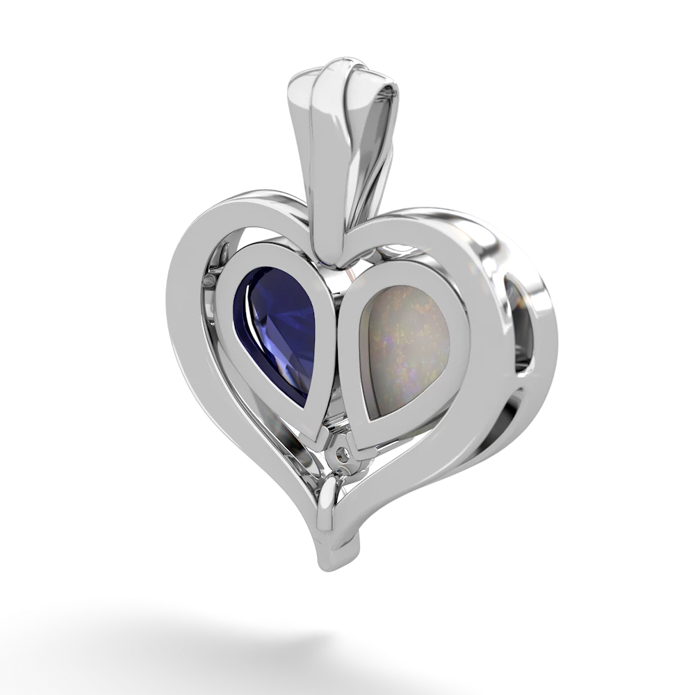 Opal Two Become One 14K White Gold pendant P5330