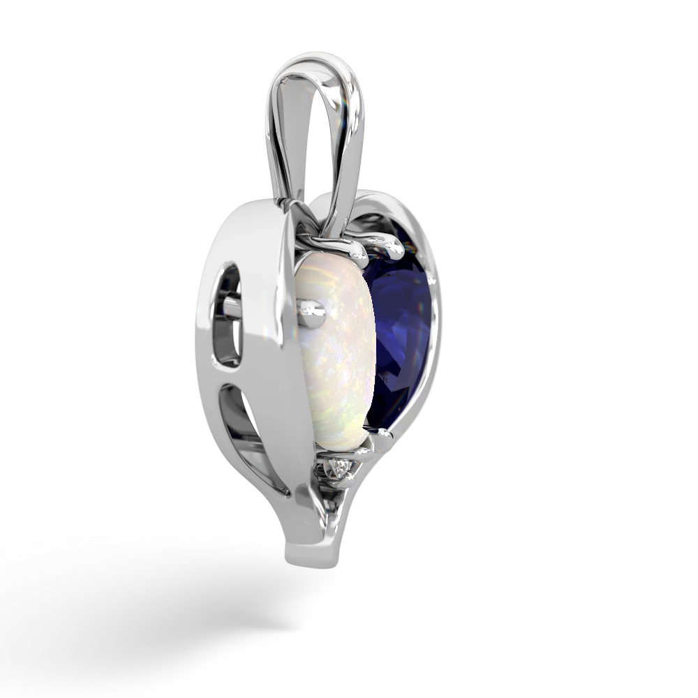 Opal Two Become One 14K White Gold pendant P5330