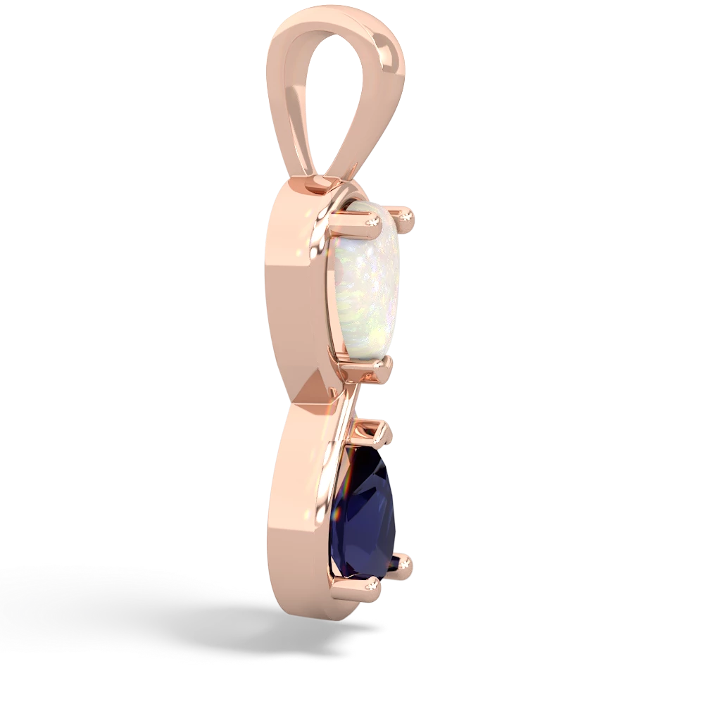 Opal Infinity 14K Rose Gold pendant P5050