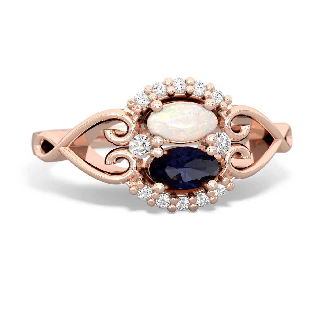 Opal Love Nest 14K Rose Gold ring R5860