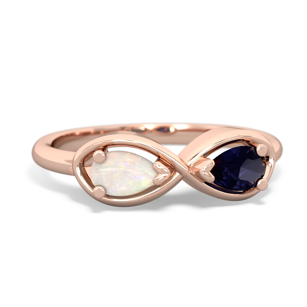 Opal Infinity 14K Rose Gold ring R5050