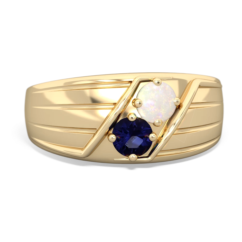 Opal Men's Streamline 14K Yellow Gold ring R0460