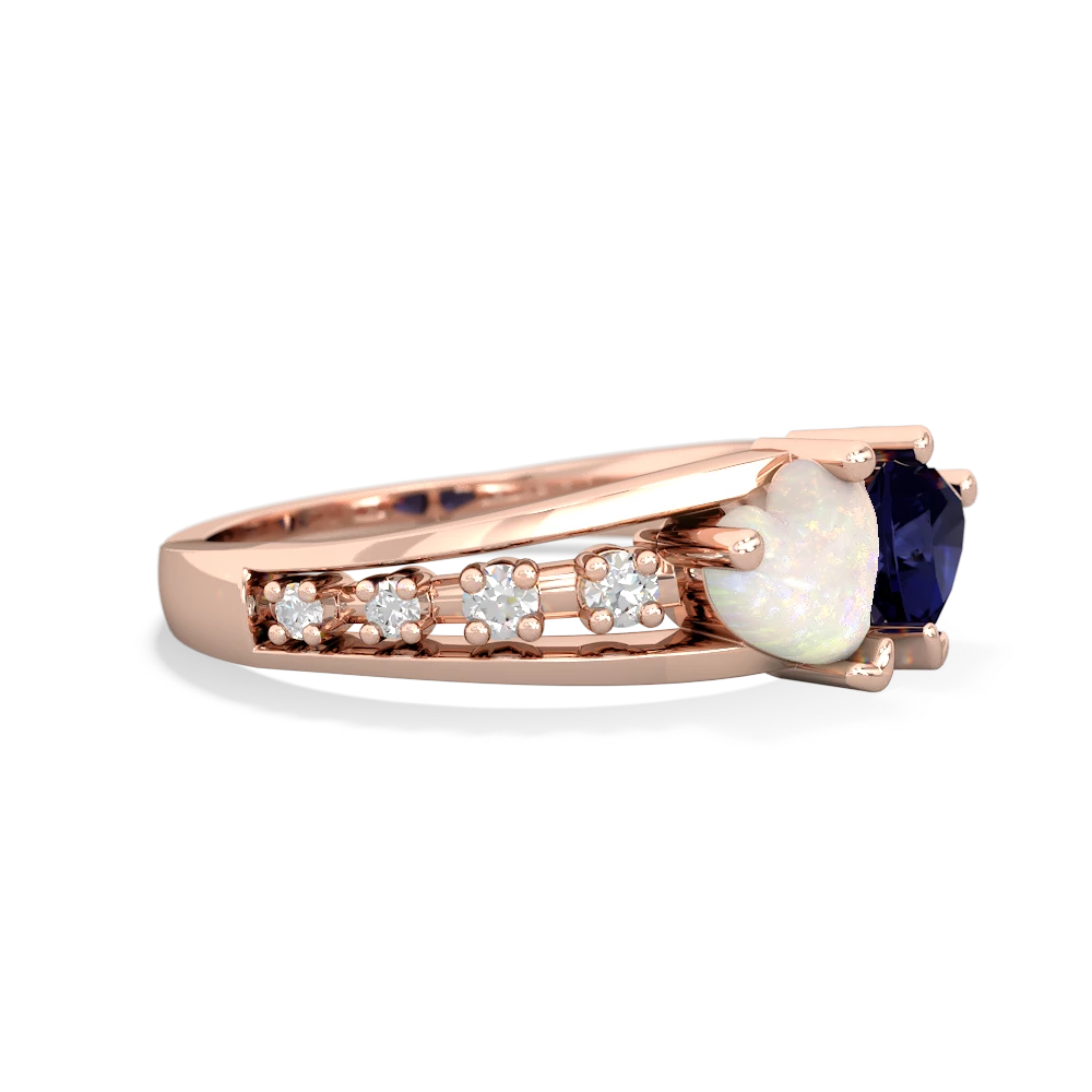 Opal Heart To Heart 14K Rose Gold ring R3342