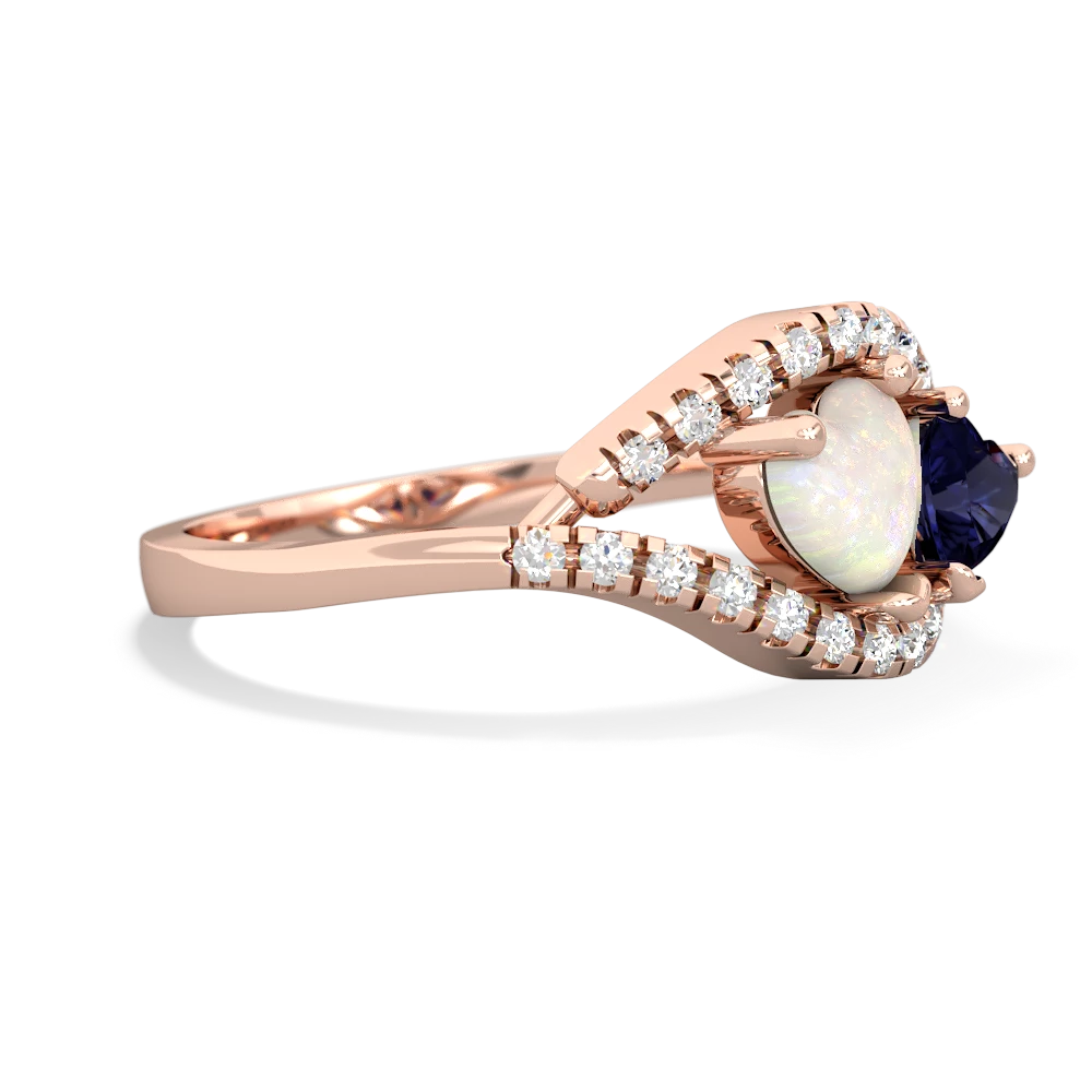 Opal Mother And Child 14K Rose Gold ring R3010