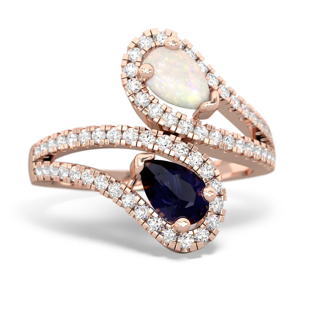 Opal Diamond Dazzler 14K Rose Gold ring R3000