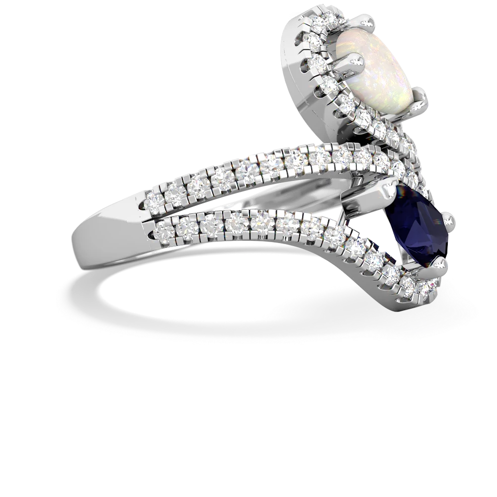 Opal Diamond Dazzler 14K White Gold ring R3000