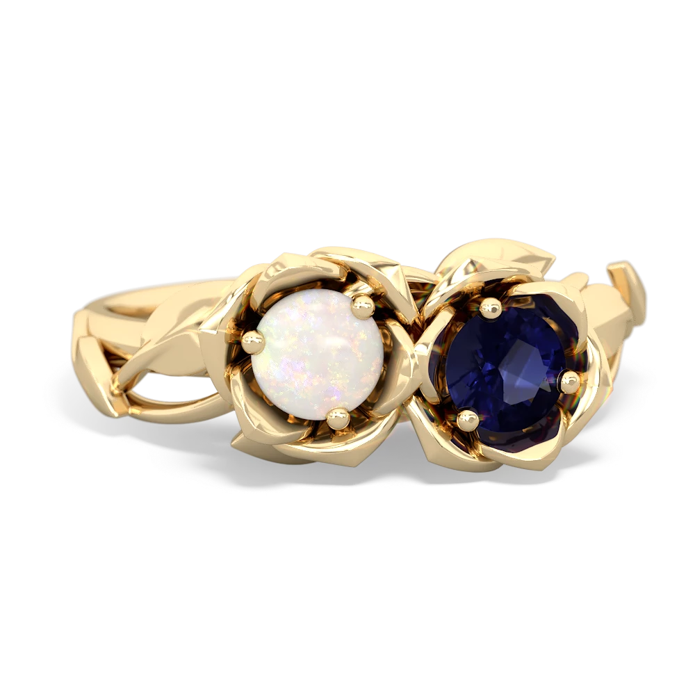 Opal Rose Garden 14K Yellow Gold ring R5510