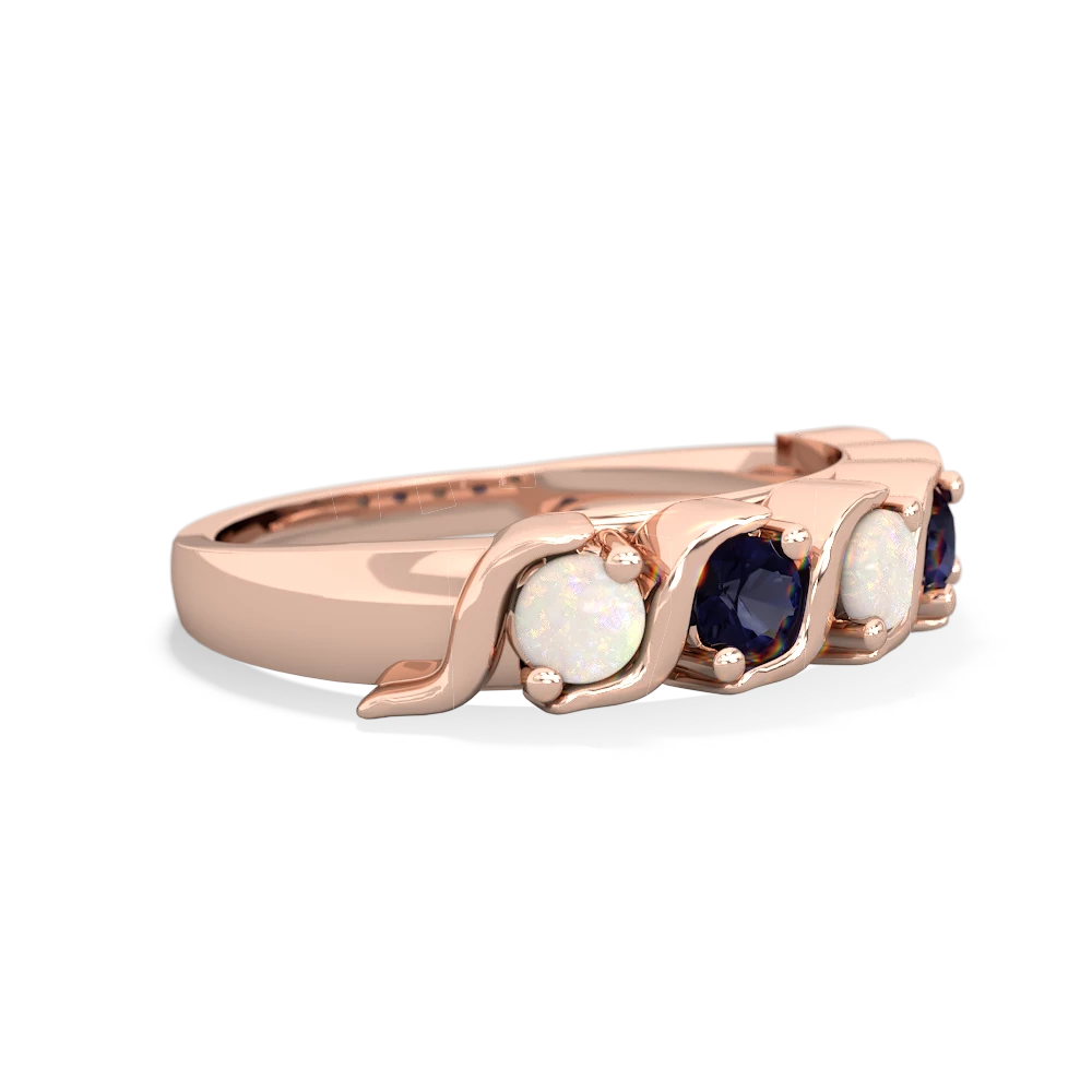 Opal Anniversary Band 14K Rose Gold ring R2089