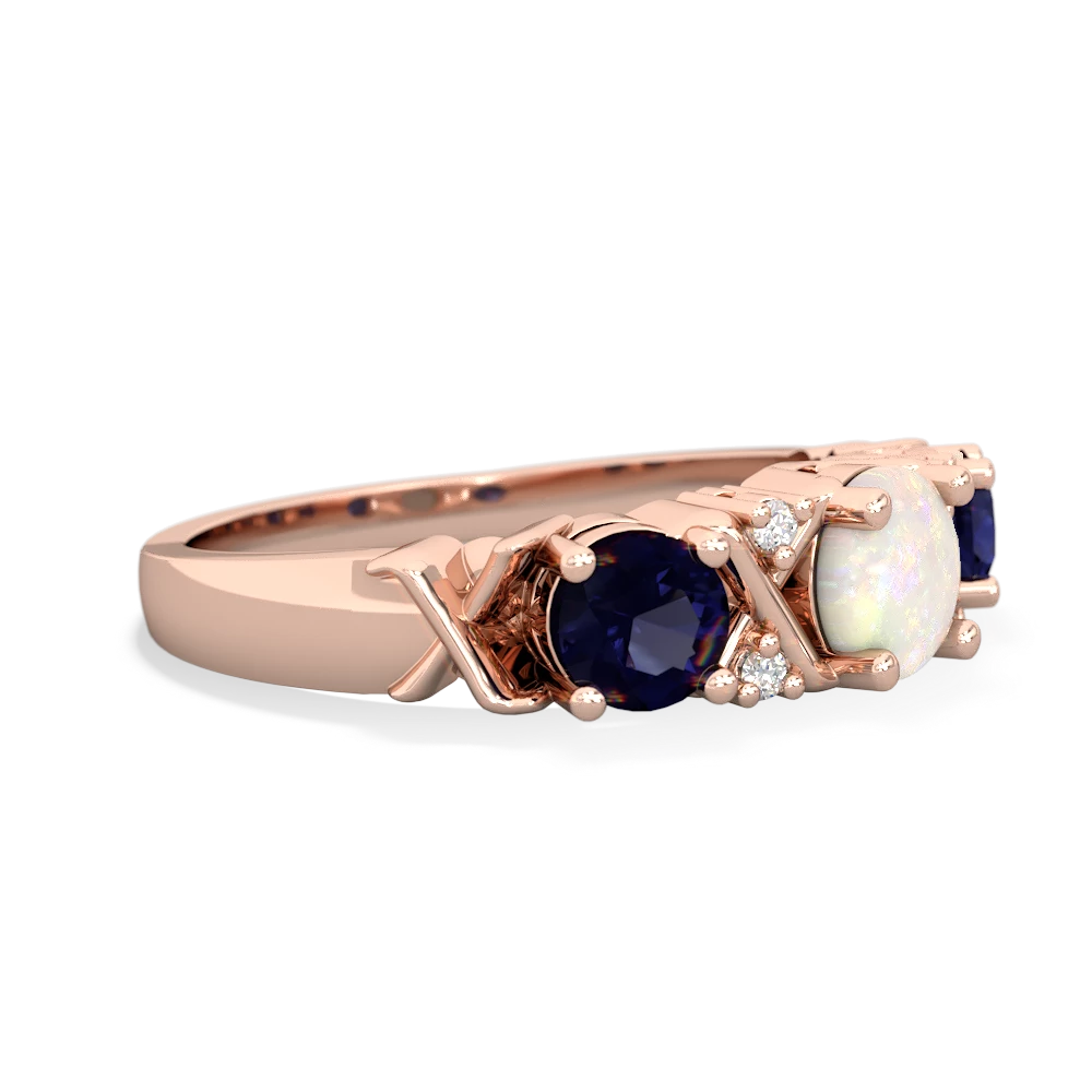 Opal Hugs And Kisses 14K Rose Gold ring R5016