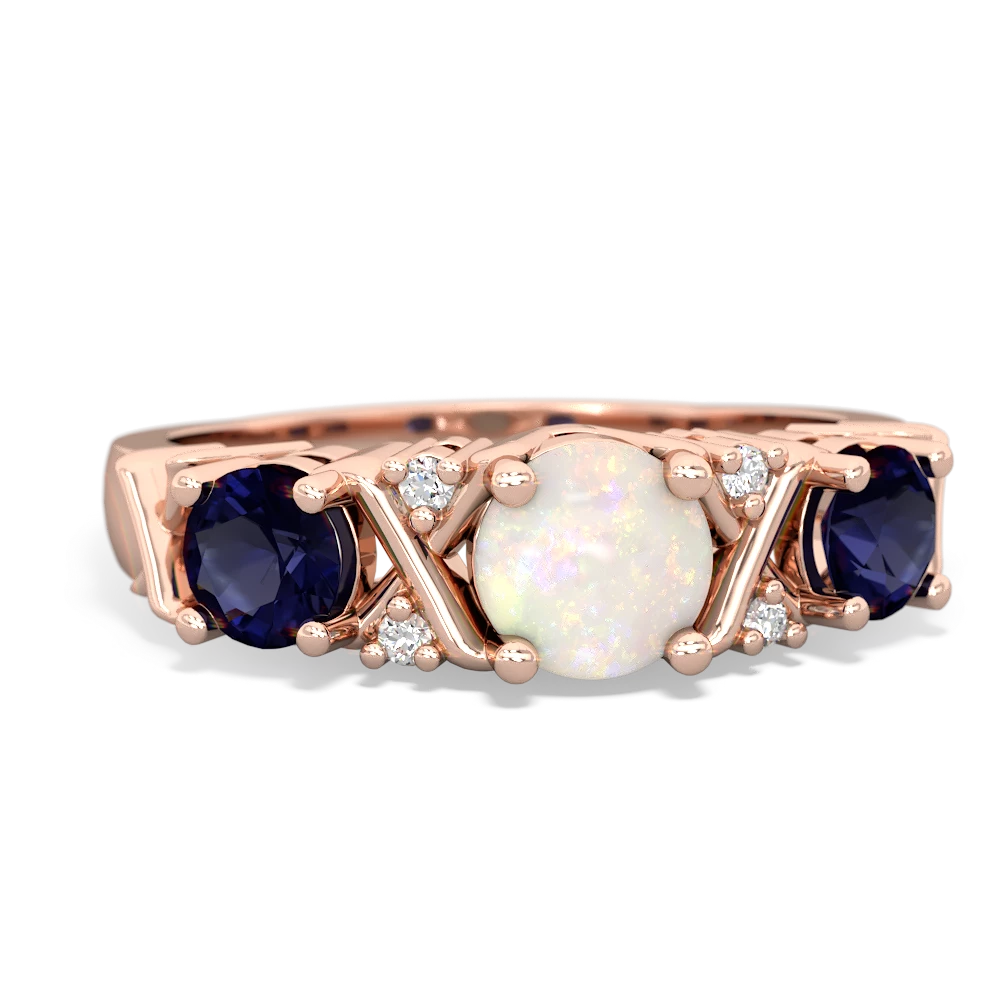 Opal Hugs And Kisses 14K Rose Gold ring R5016