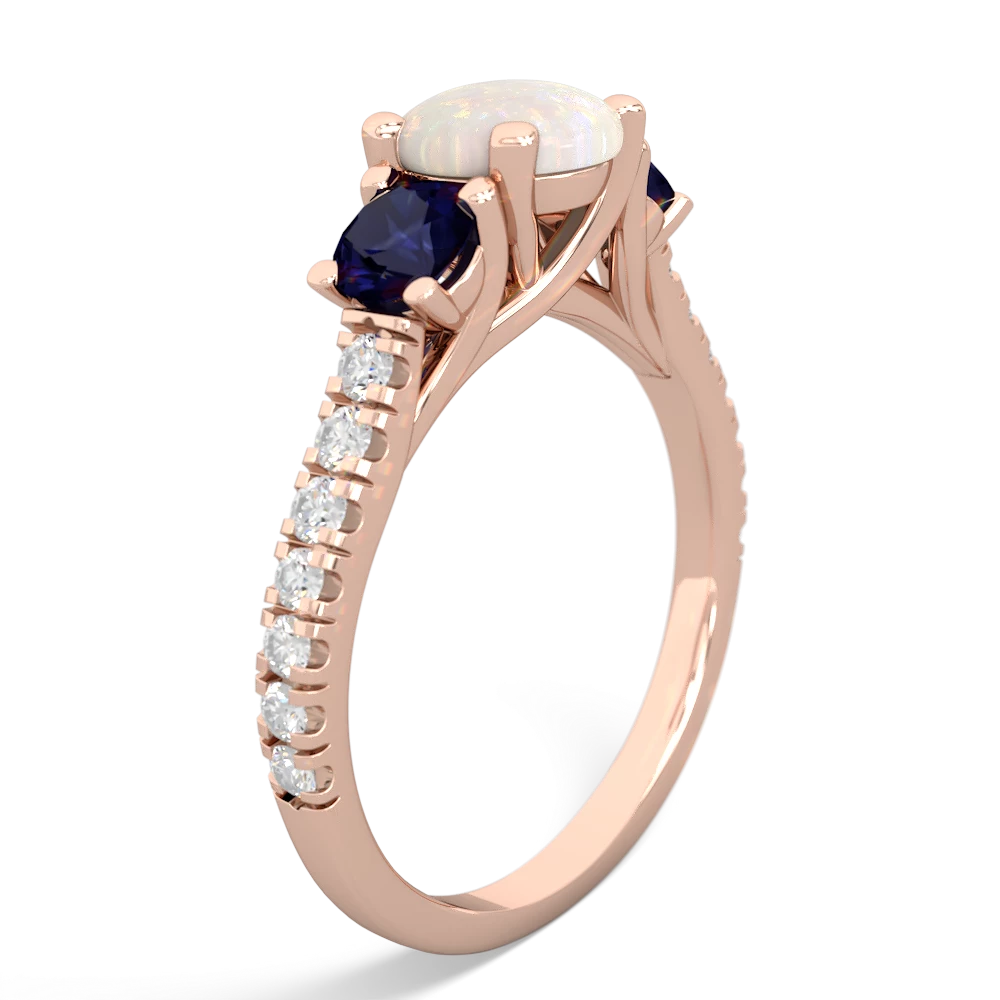 Opal Pave Trellis 14K Rose Gold ring R5500