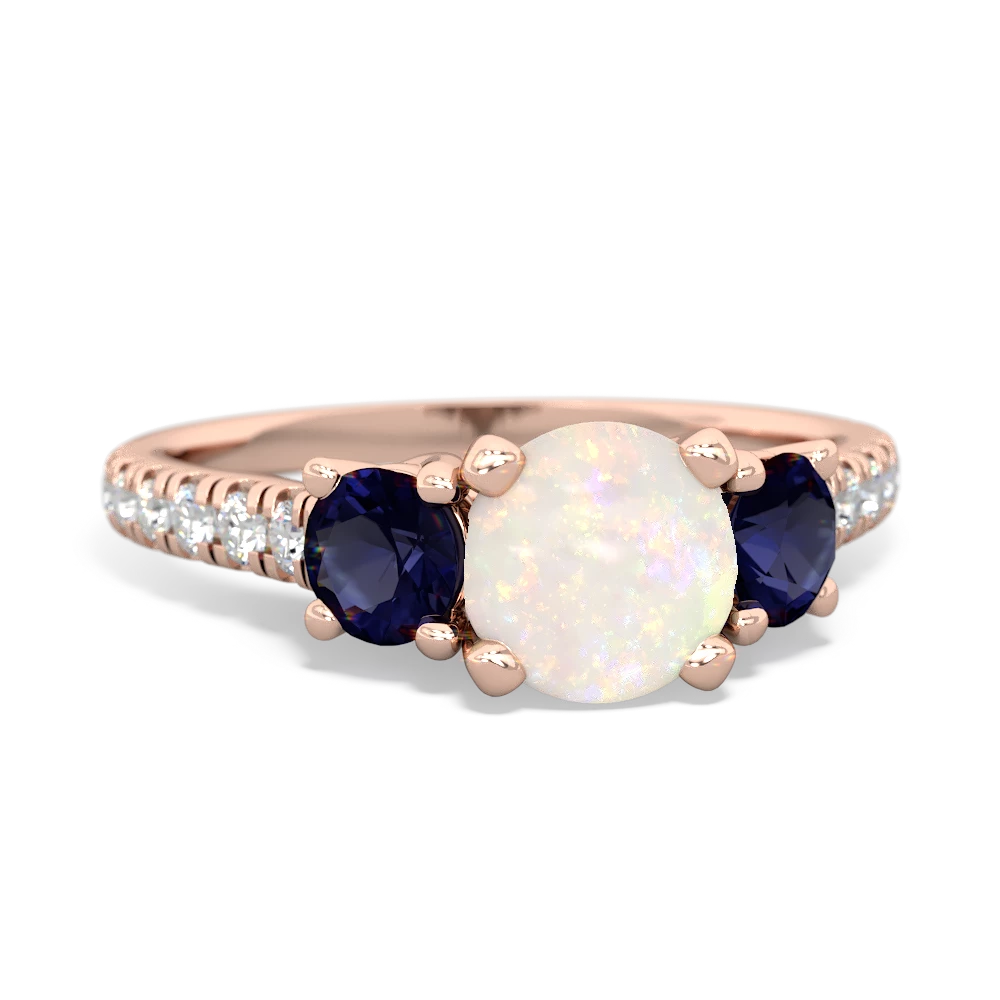 Opal Pave Trellis 14K Rose Gold ring R5500