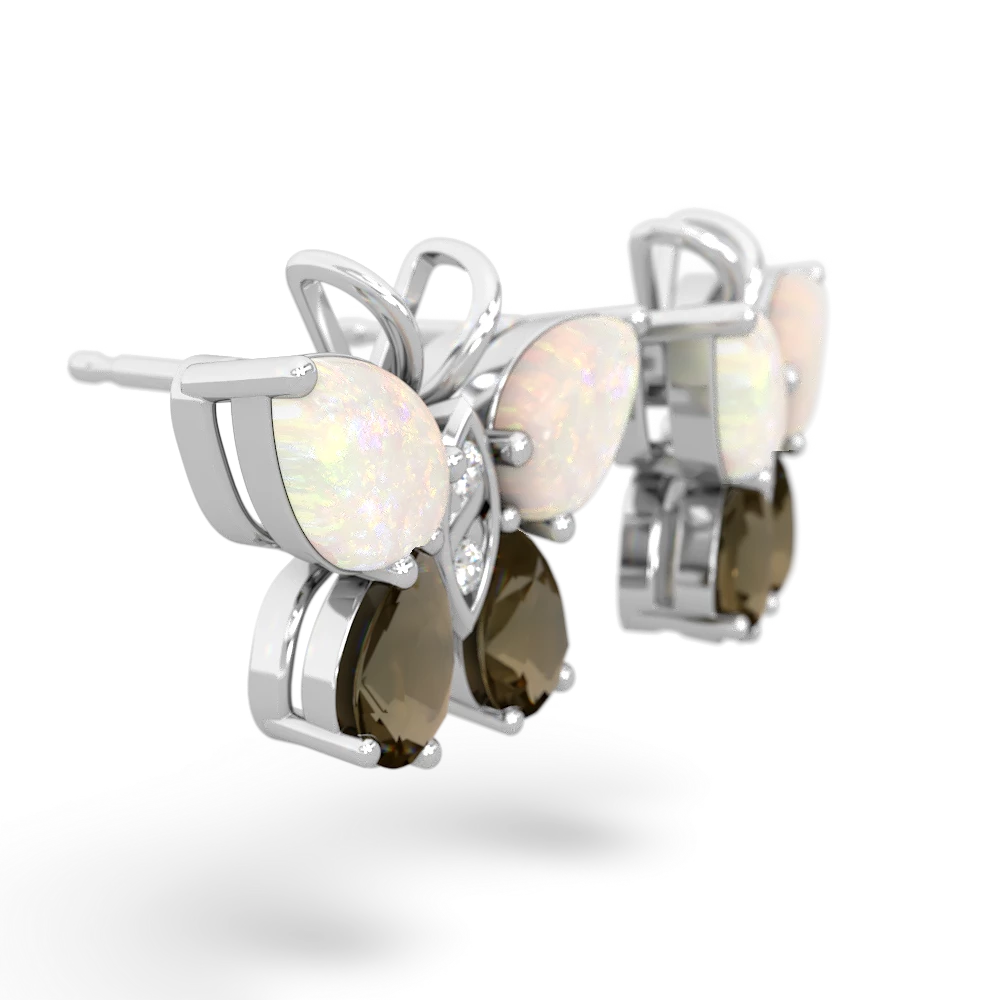 Opal Butterfly 14K White Gold earrings E2215