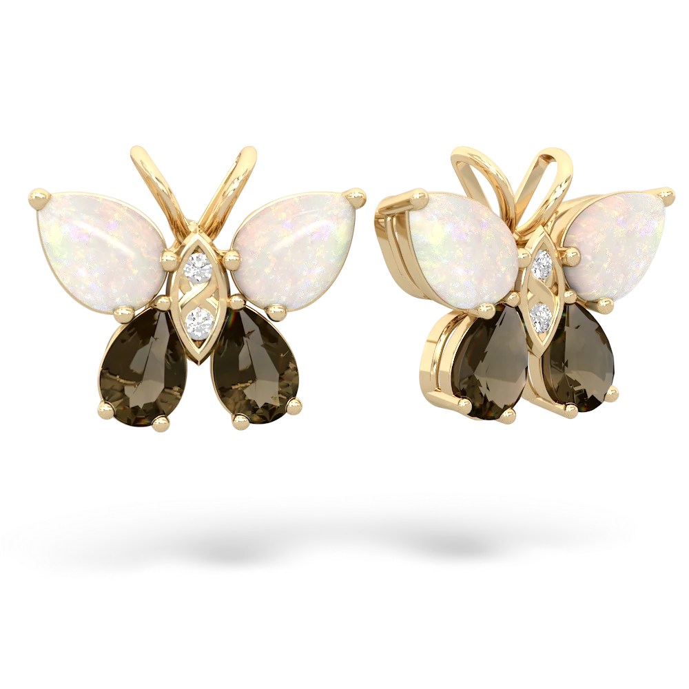 Opal Butterfly 14K Yellow Gold earrings E2215