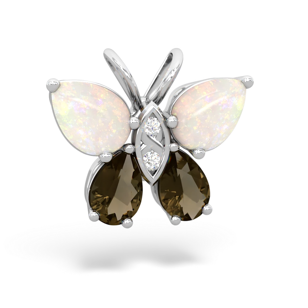 Opal Butterfly 14K White Gold pendant P2215