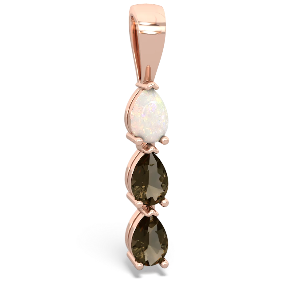 Opal Dew Drops 14K Rose Gold pendant P2251