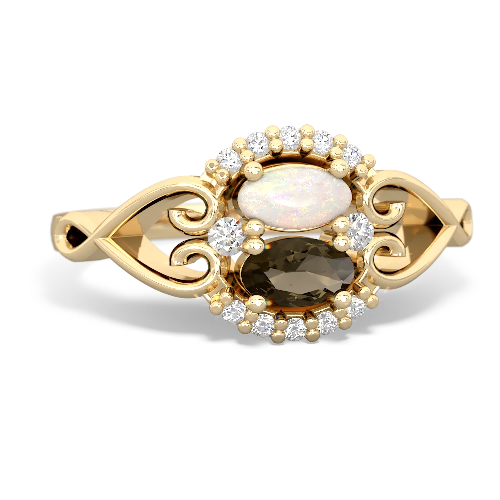 Opal Love Nest 14K Yellow Gold ring R5860