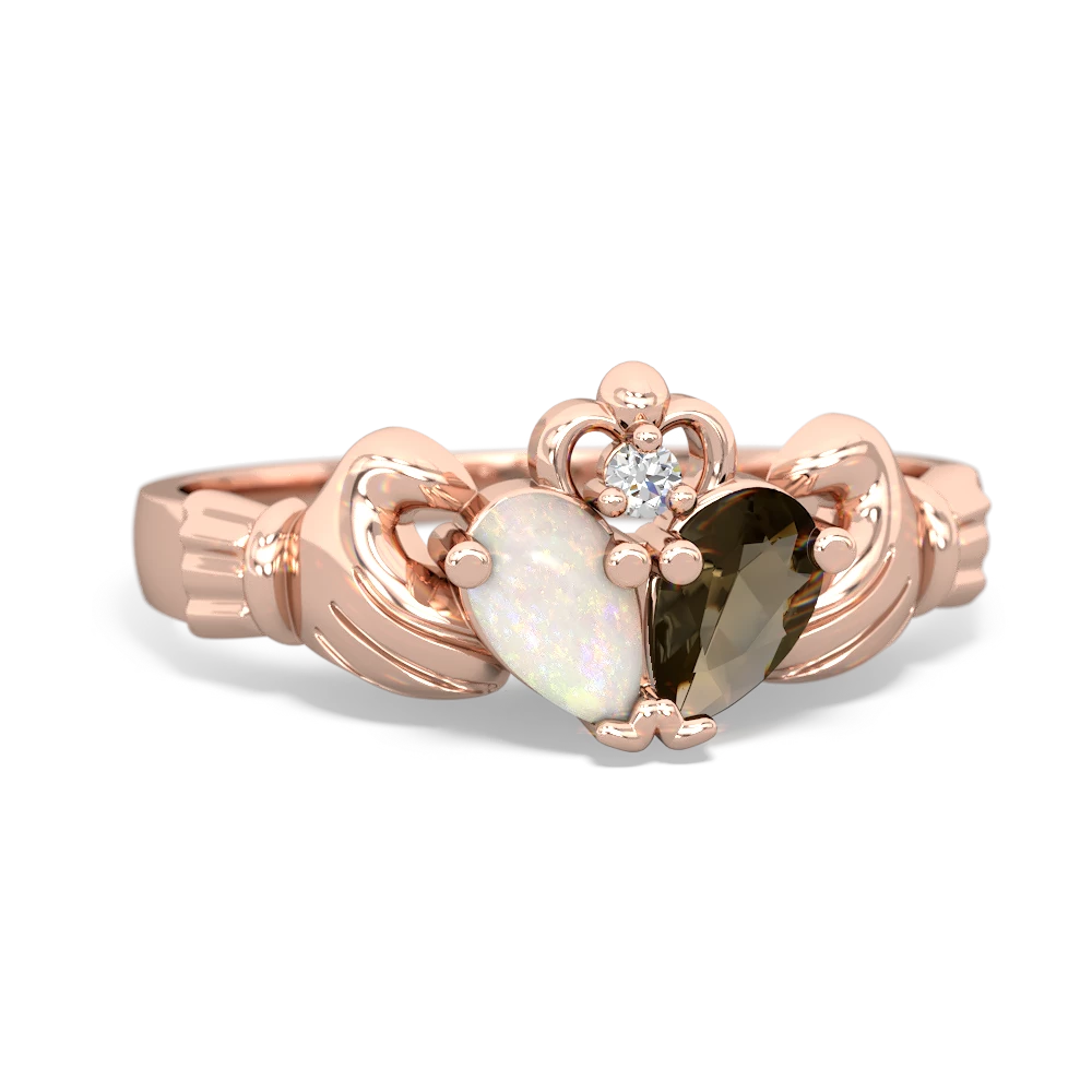 Opal 'Our Heart' Claddagh 14K Rose Gold ring R2388