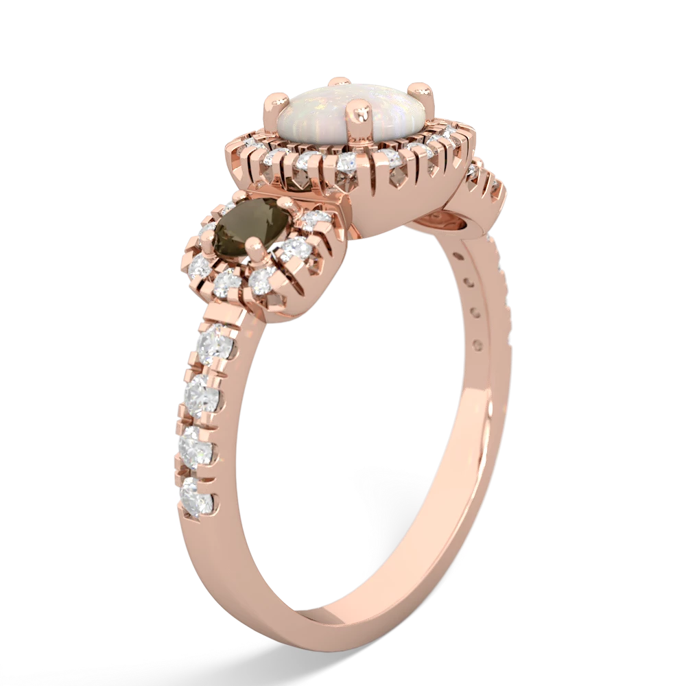 Opal Regal Halo 14K Rose Gold ring R5350