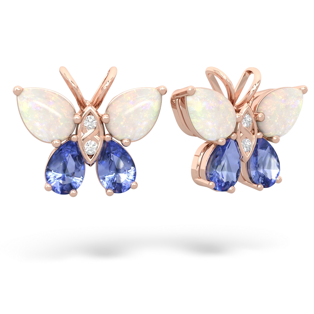 Opal Butterfly 14K Rose Gold earrings E2215