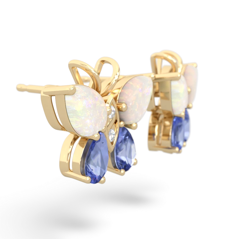 Opal Butterfly 14K Yellow Gold earrings E2215