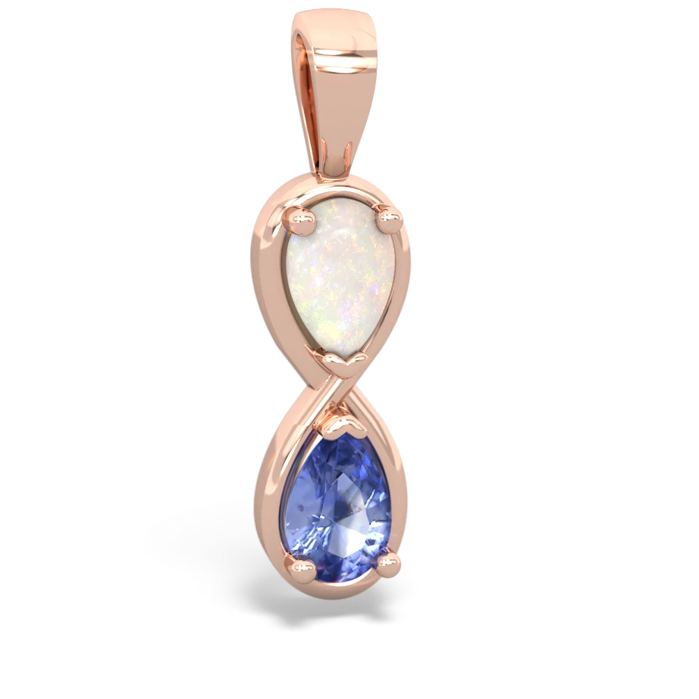 Opal Infinity 14K Rose Gold pendant P5050