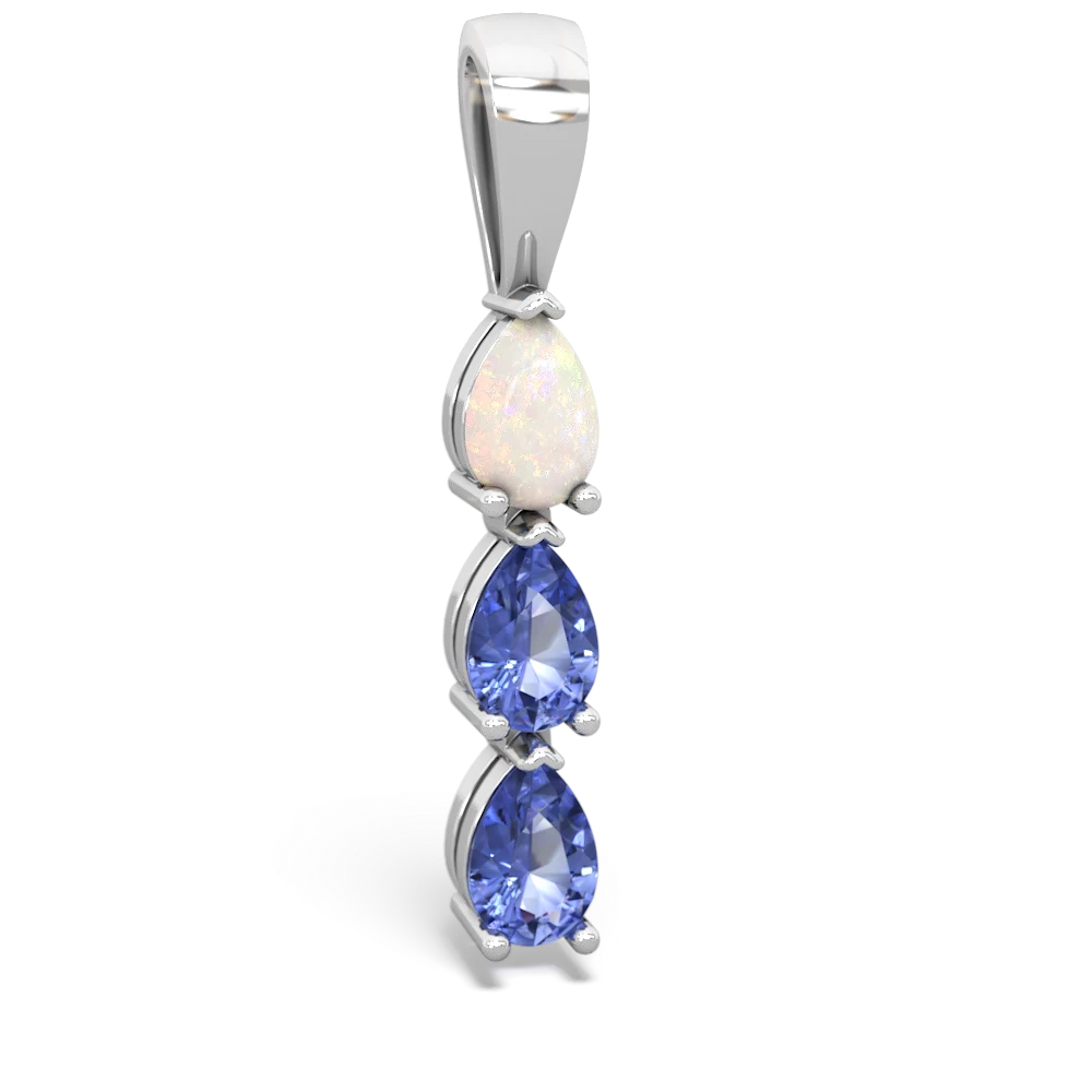 Opal Dew Drops 14K White Gold pendant P2251