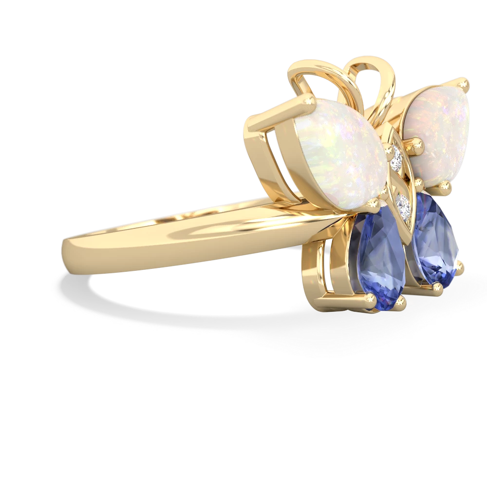 Opal Butterfly 14K Yellow Gold ring R2215