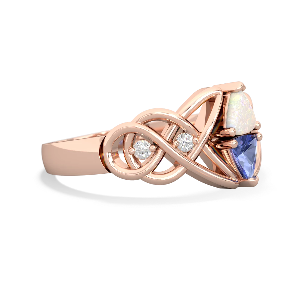 Opal Keepsake Celtic Knot 14K Rose Gold ring R5300