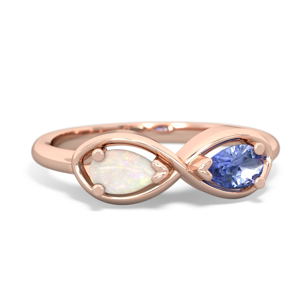 Opal Infinity 14K Rose Gold ring R5050