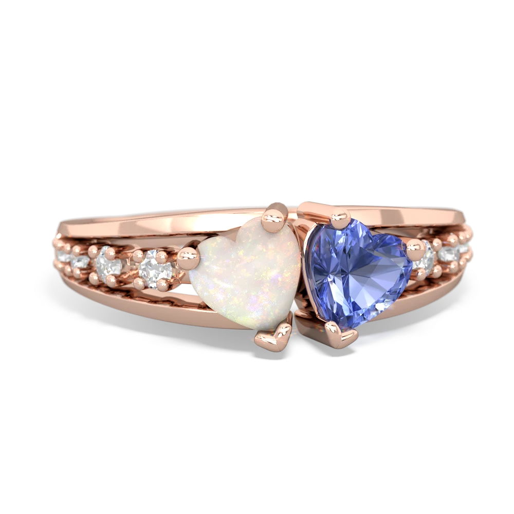 Opal Heart To Heart 14K Rose Gold ring R3342