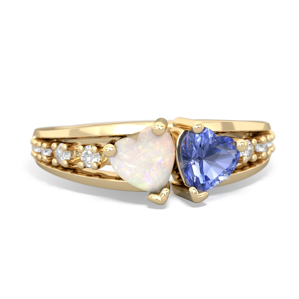 Opal Heart To Heart 14K Yellow Gold ring R3342