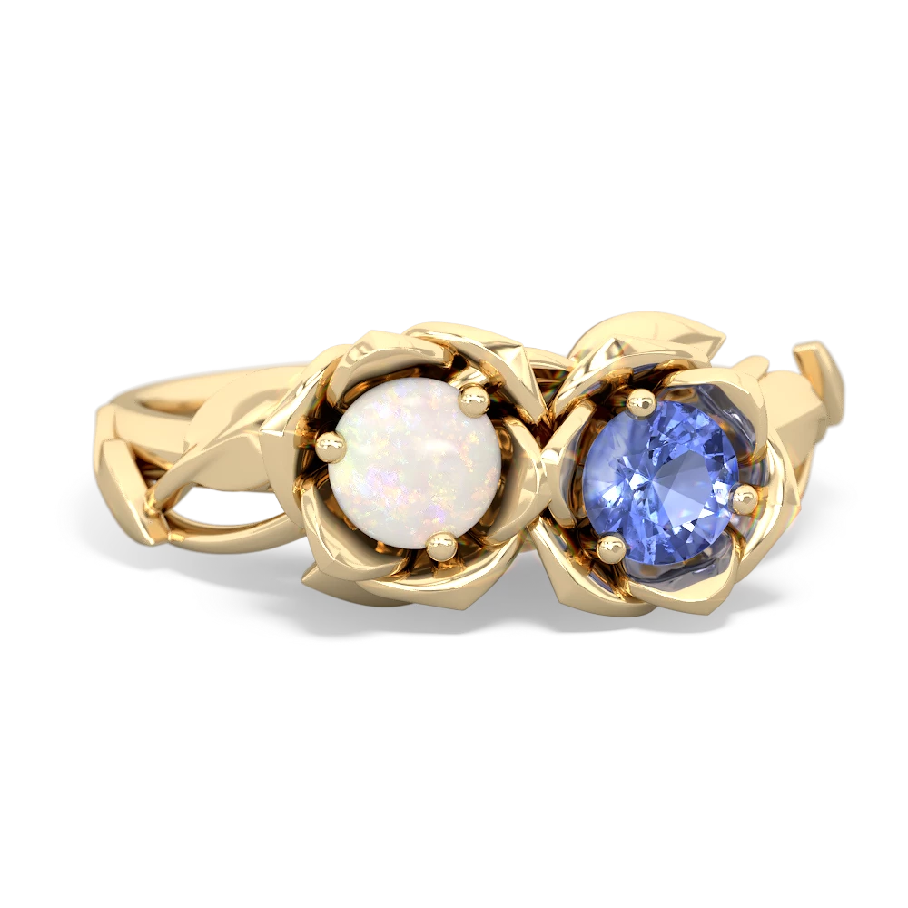 Opal Rose Garden 14K Yellow Gold ring R5510