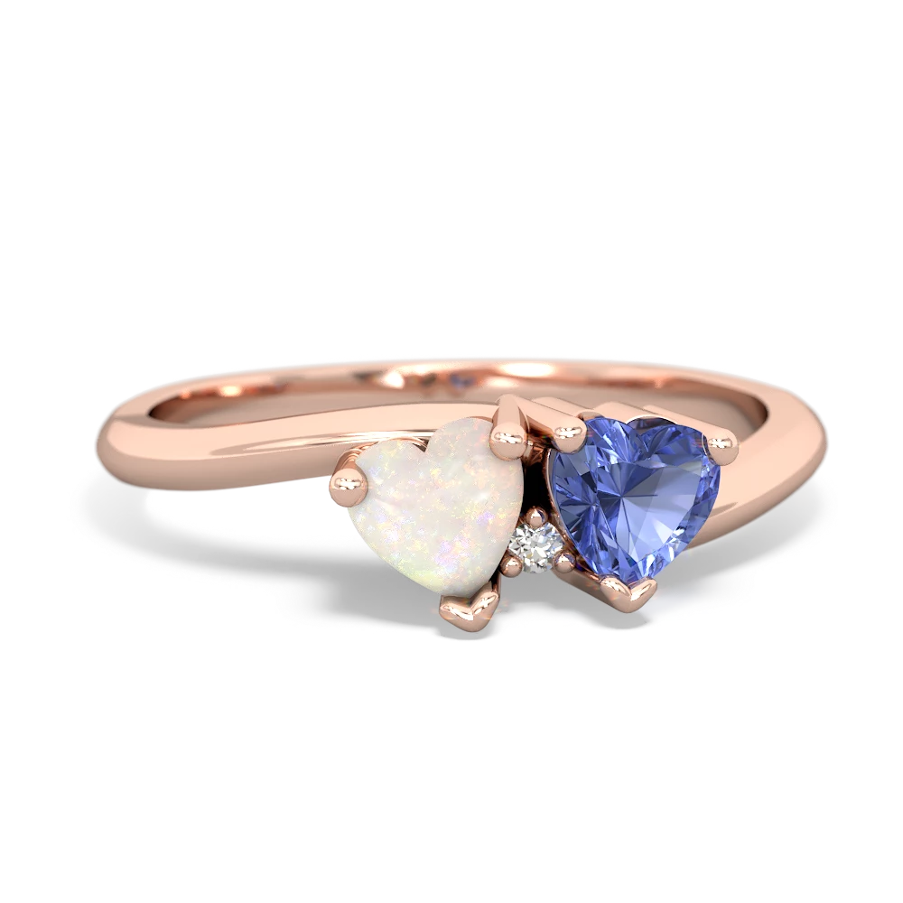 Opal Sweethearts 14K Rose Gold ring R5260