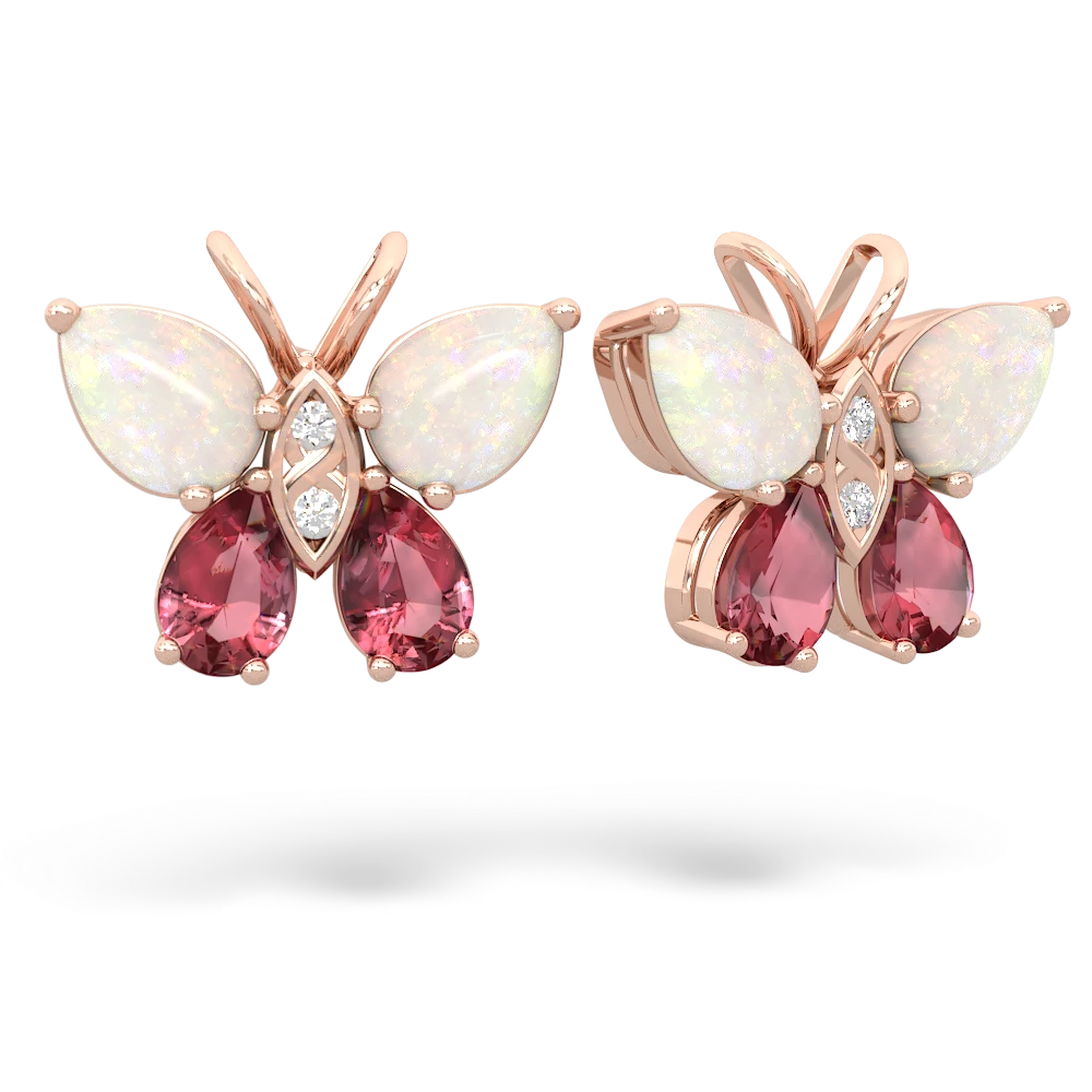 Opal Butterfly 14K Rose Gold earrings E2215