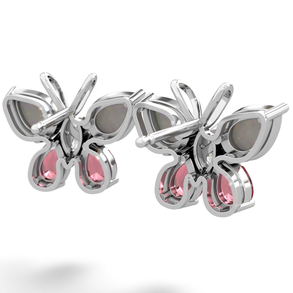 Opal Butterfly 14K White Gold earrings E2215