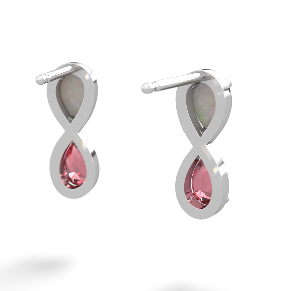 Opal Infinity 14K White Gold earrings E5050