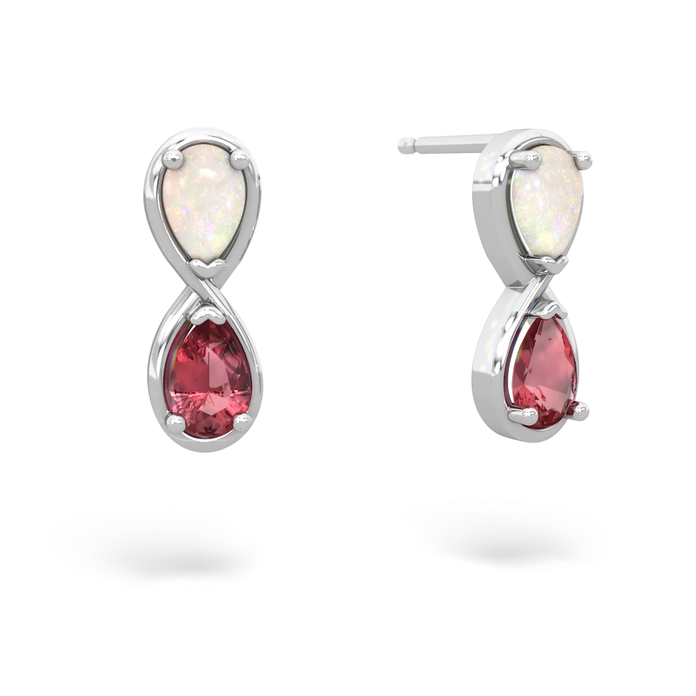 Opal Infinity 14K White Gold earrings E5050