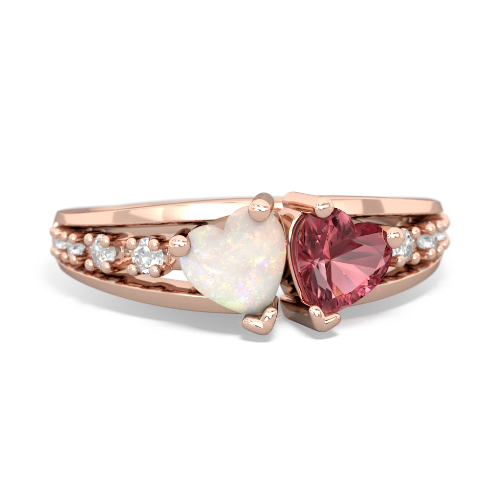 Opal Heart To Heart 14K Rose Gold ring R3342