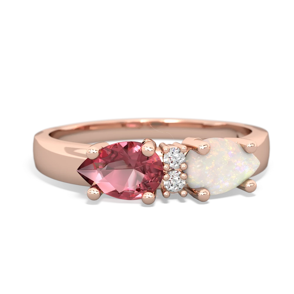 Opal Pear Bowtie 14K Rose Gold ring R0865