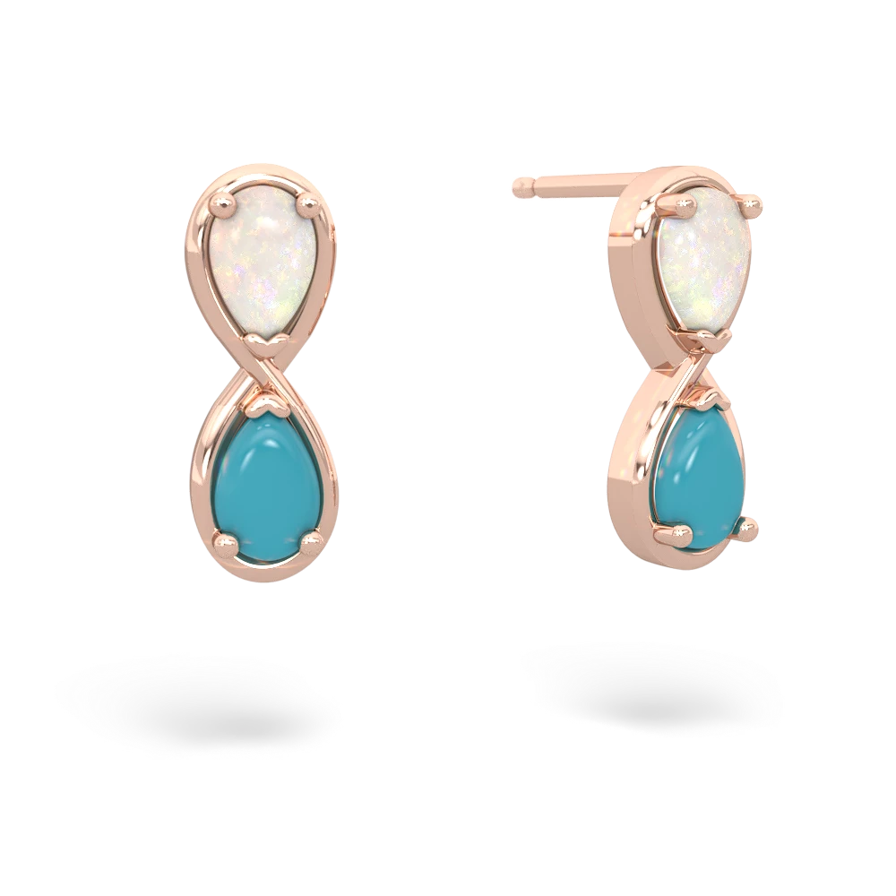 Opal Infinity 14K Rose Gold earrings E5050