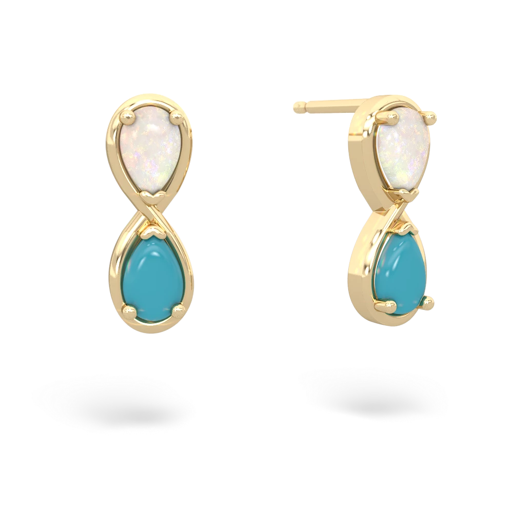 Opal Infinity 14K Yellow Gold earrings E5050