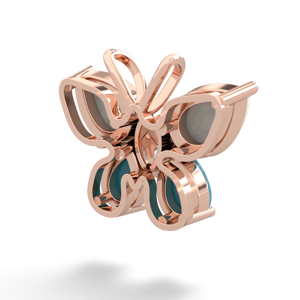 Opal Butterfly 14K Rose Gold pendant P2215