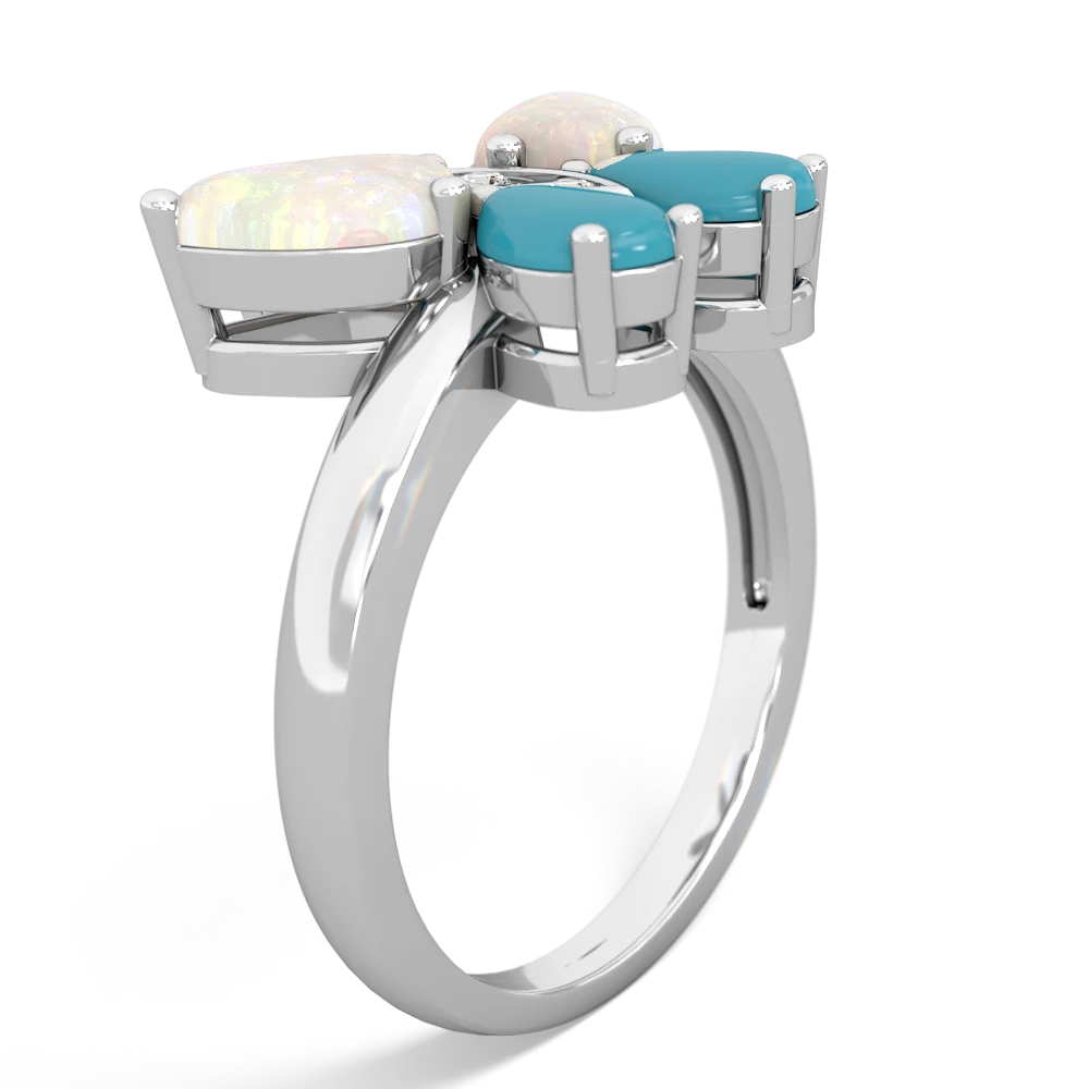 Opal Butterfly 14K White Gold ring R2215