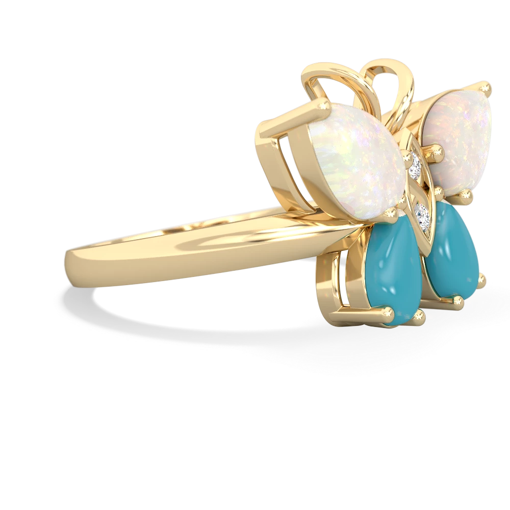 Opal Butterfly 14K Yellow Gold ring R2215