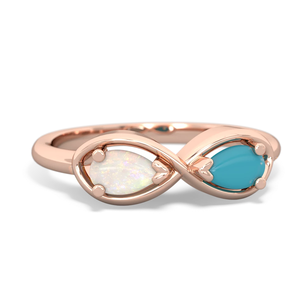 Opal Infinity 14K Rose Gold ring R5050